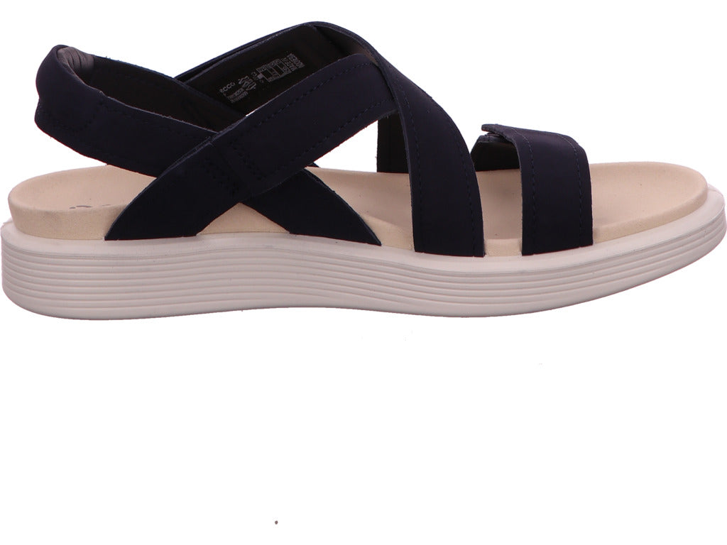 Ecco Damen Sandalette Soft Sandal W Cross in dunkelblau