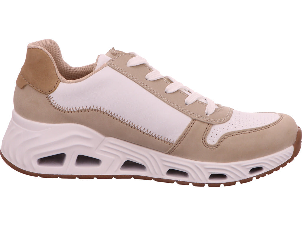 Rieker Damen Sneaker in beige-bunt-kombiniert