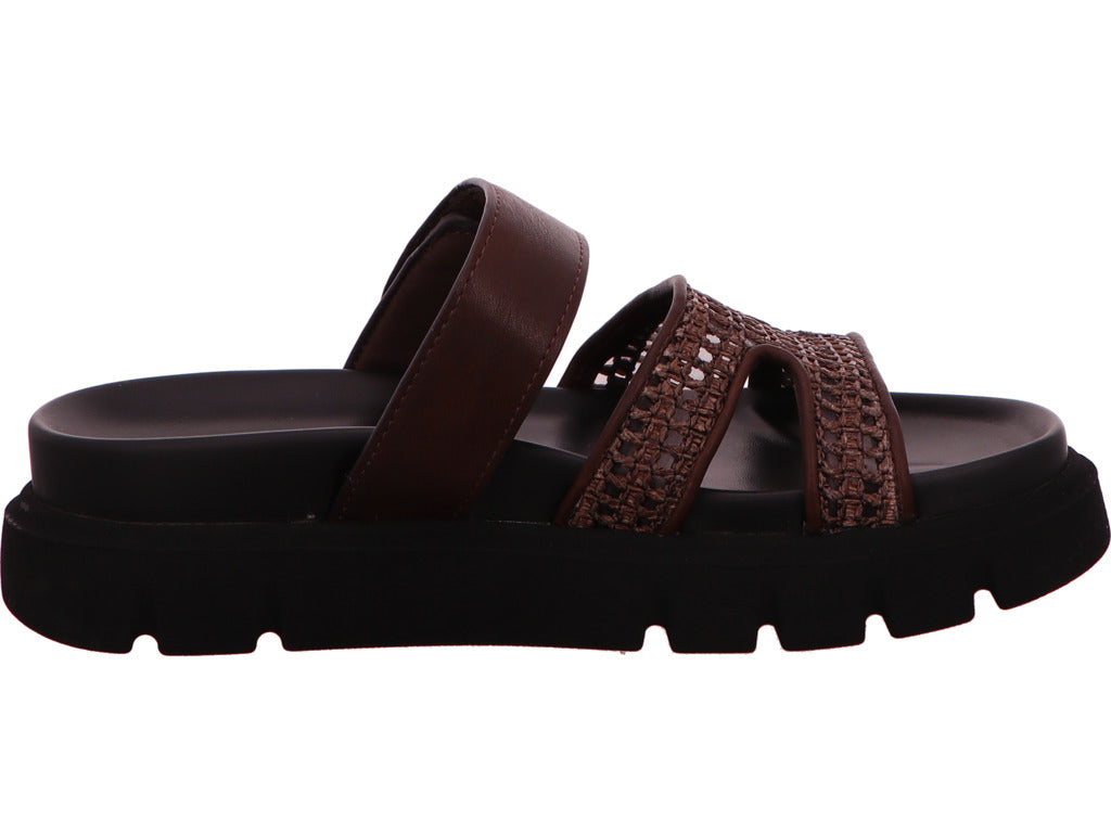 Tamaris Damen Pantolette in dunkelbraun