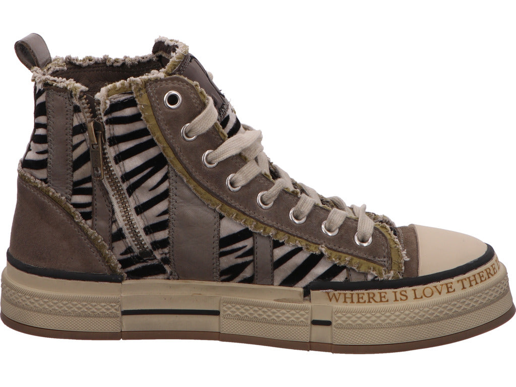 Rebecca White Damen Stiefel in braun-bunt-kombiniert