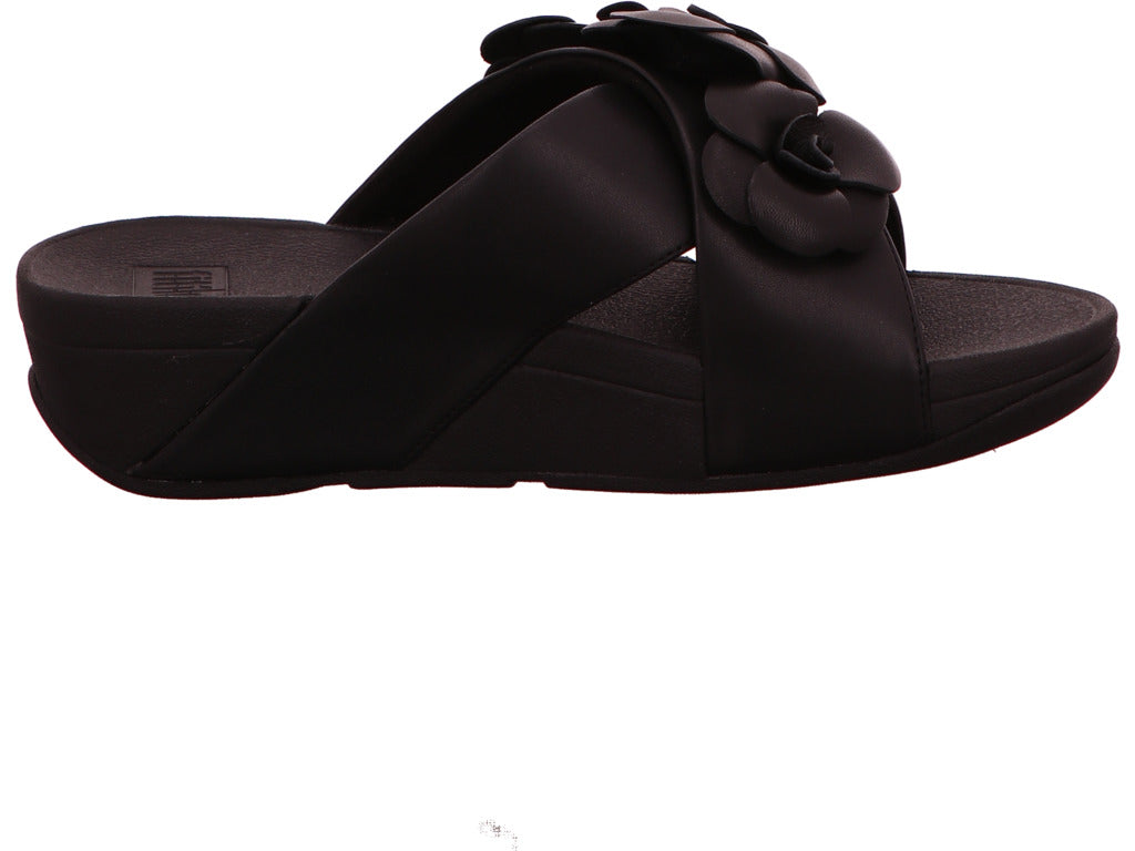 FitFlop Damen Pantolette Cross Slides in schwarz