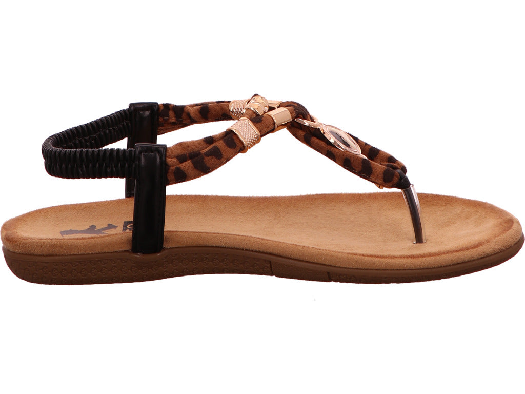 Cosmos-Cordes GmbH Damen Sandalette in schwarz-bunt-kombiniert