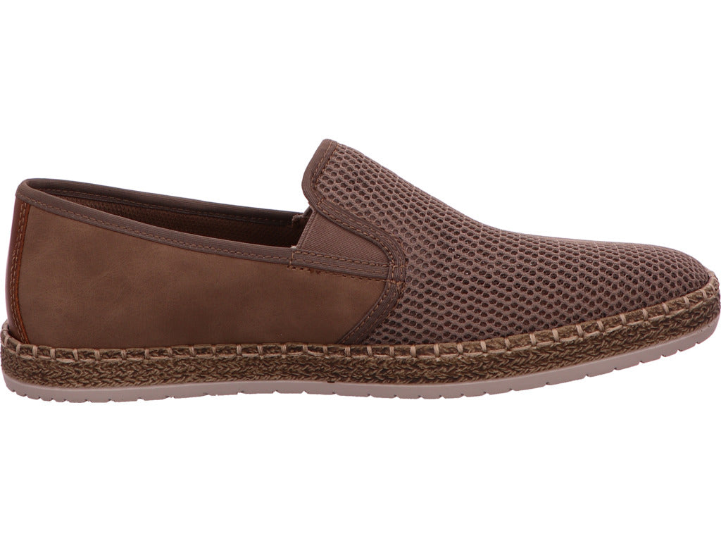Rieker Herren Slipper in braun-kombiniert