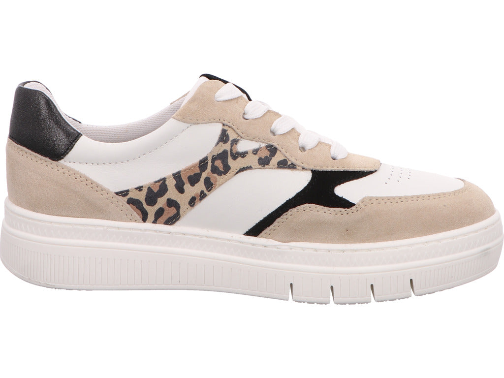 Tamaris Damen Sneaker in weiß-bunt-kombiniert