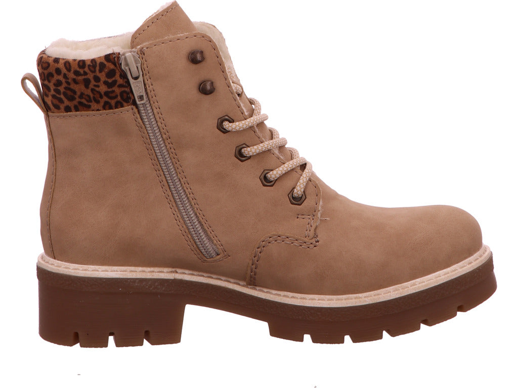Rieker Damen Stiefel in beige-bunt-kombiniert