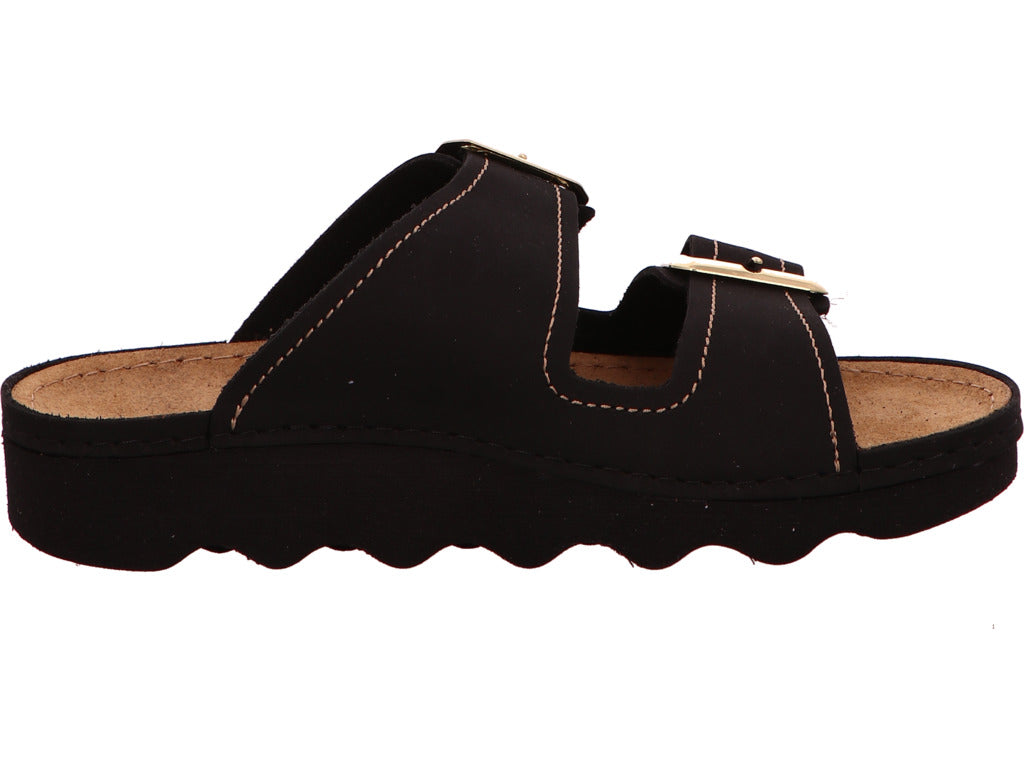Rohde Damen Pantolette Foggia-D in schwarz