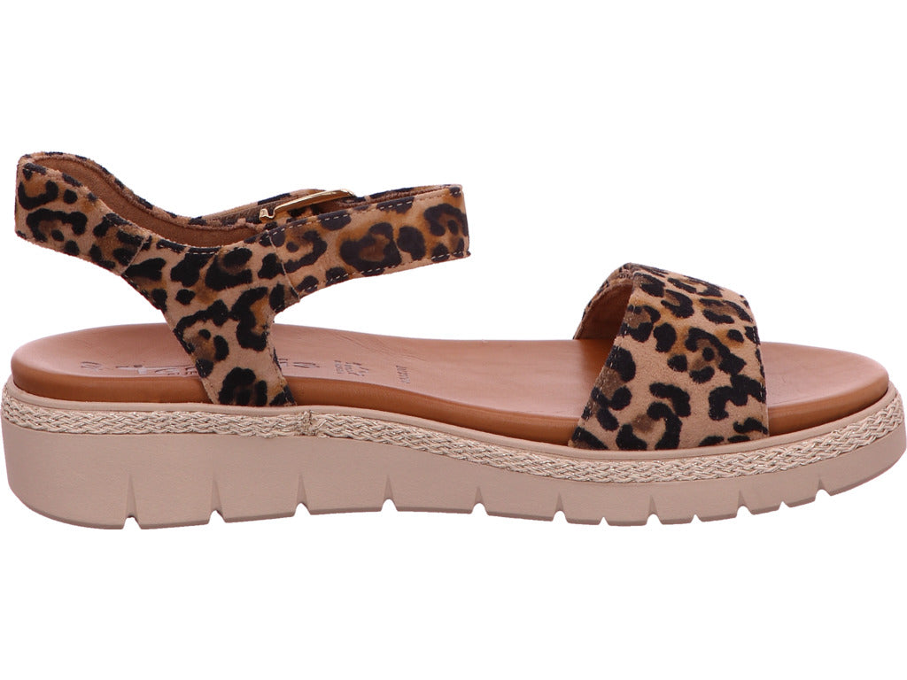 Tamaris Damen Sandalette in beige-bunt-kombiniert