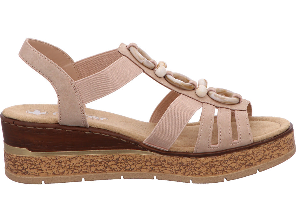 Rieker Damen Sandalette in rose