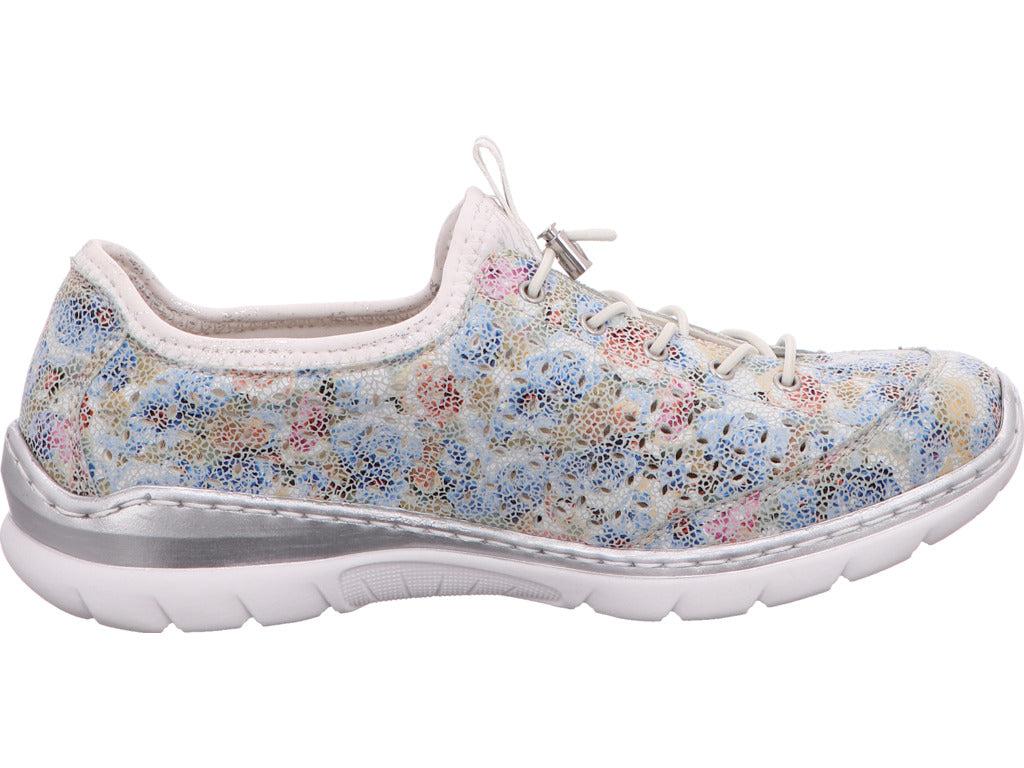 Rieker Damen Sneaker in weiß-bunt-kombiniert