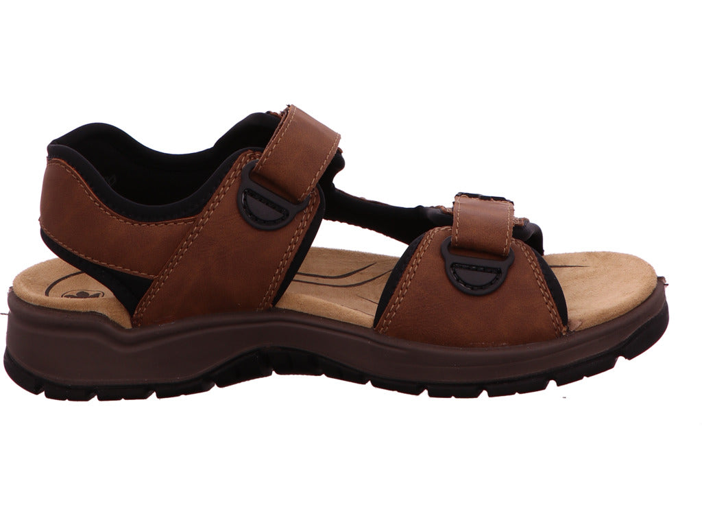 Rieker Herren Sandalette in braun-bunt-kombiniert