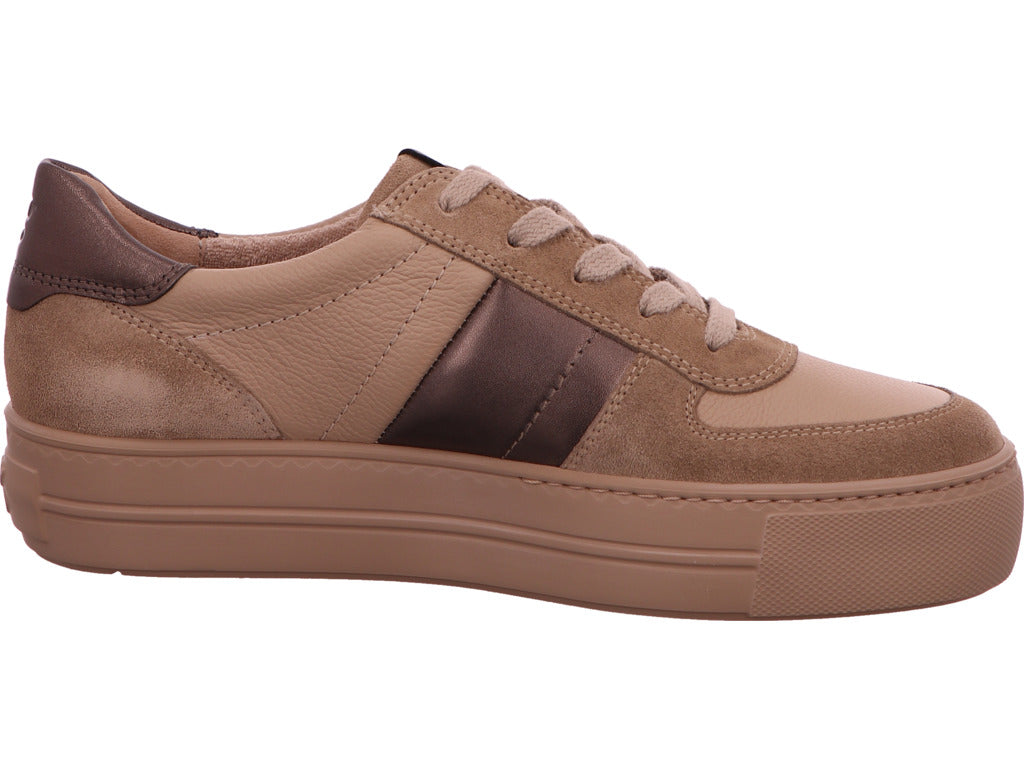 Paul Green Damen Sneaker in beige-bunt-kombiniert