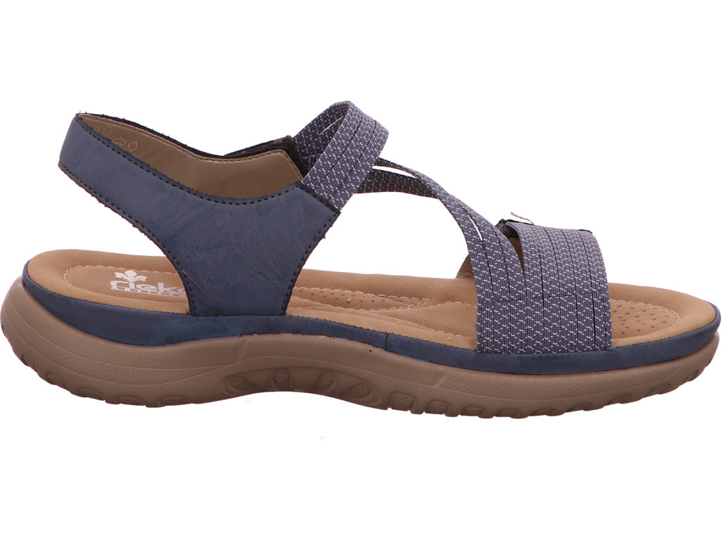 Rieker Damen Sandalette in blau