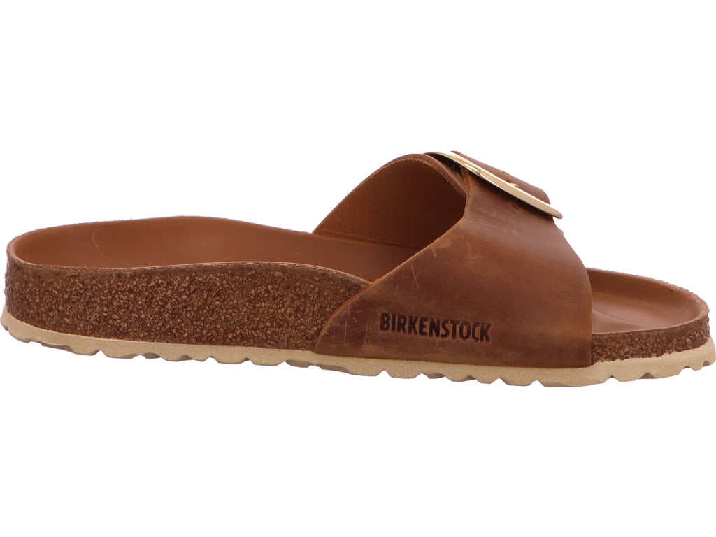 Birkenstock Damen Pantolette Madrid Big Buckle in hellbraun
