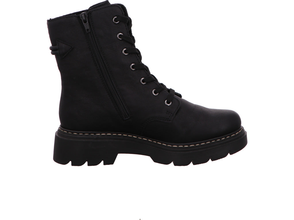 Rieker Damen Stiefel in schwarz-bunt-kombiniert
