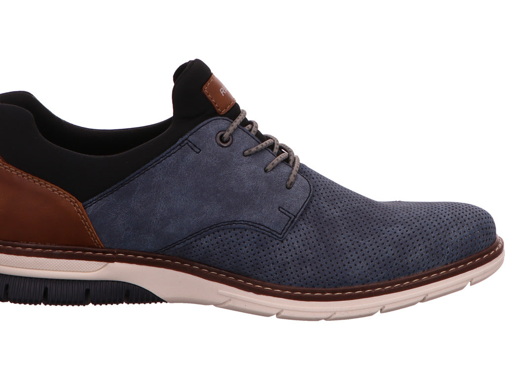 Rieker Herren Halbschuh in blau-bunt-kombiniert