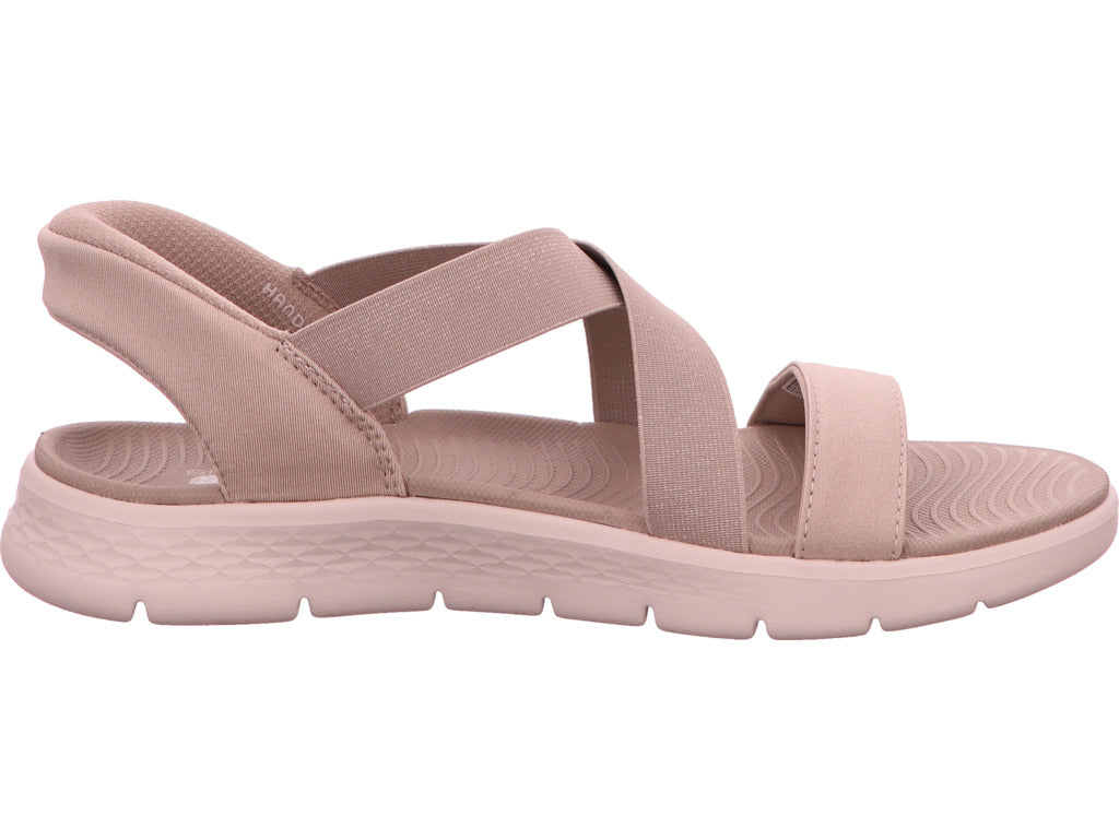 Skechers Damen Sandalette Go Walk Flex Sandal Glimmer in taupe