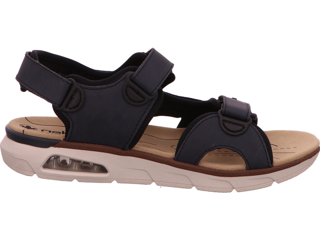 Rieker Herren Sandalette in blau-bunt-kombiniert