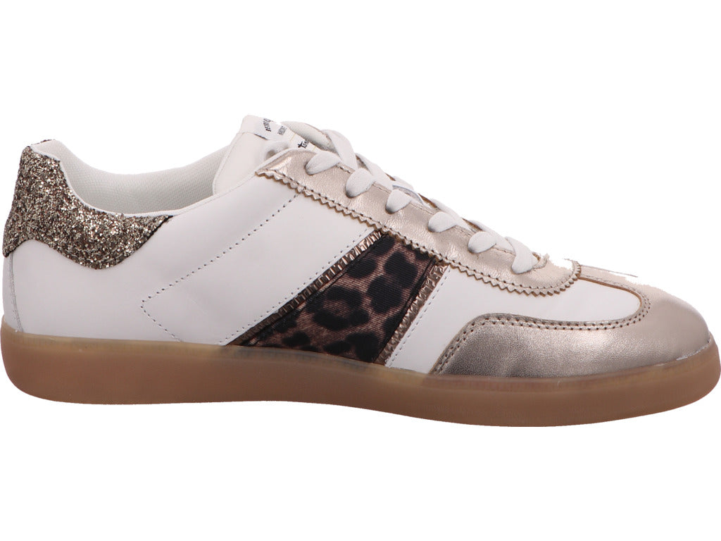 Tamaris Damen Sneaker in weiß-bunt-kombiniert