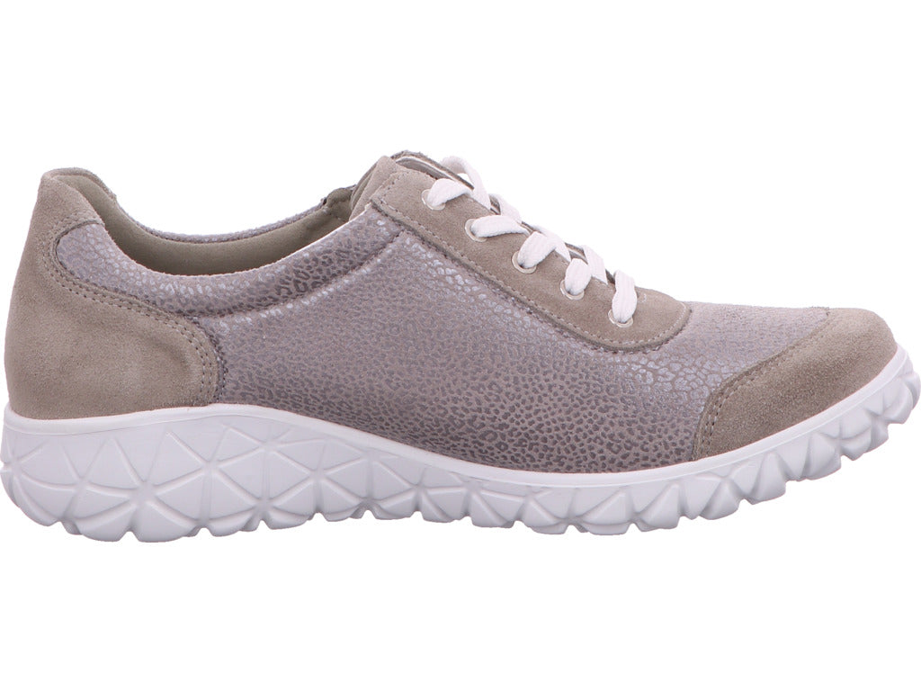 Waldläufer Damen Schnürschuh Havy in grau-bunt-kombiniert