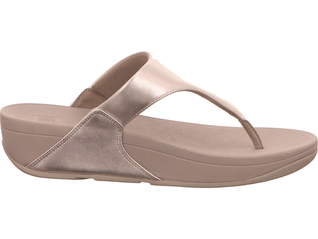 FitFlop Damen Pantolette Lulu Glitter Toe-Thongs in silber