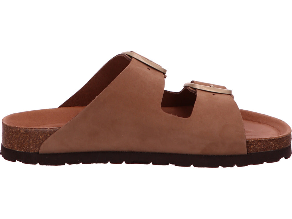 Fjor Damen Pantolette in hellbraun