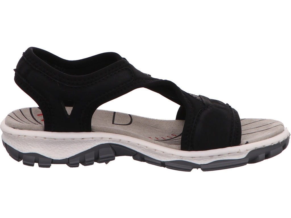 Rieker Damen Sandalette in schwarz