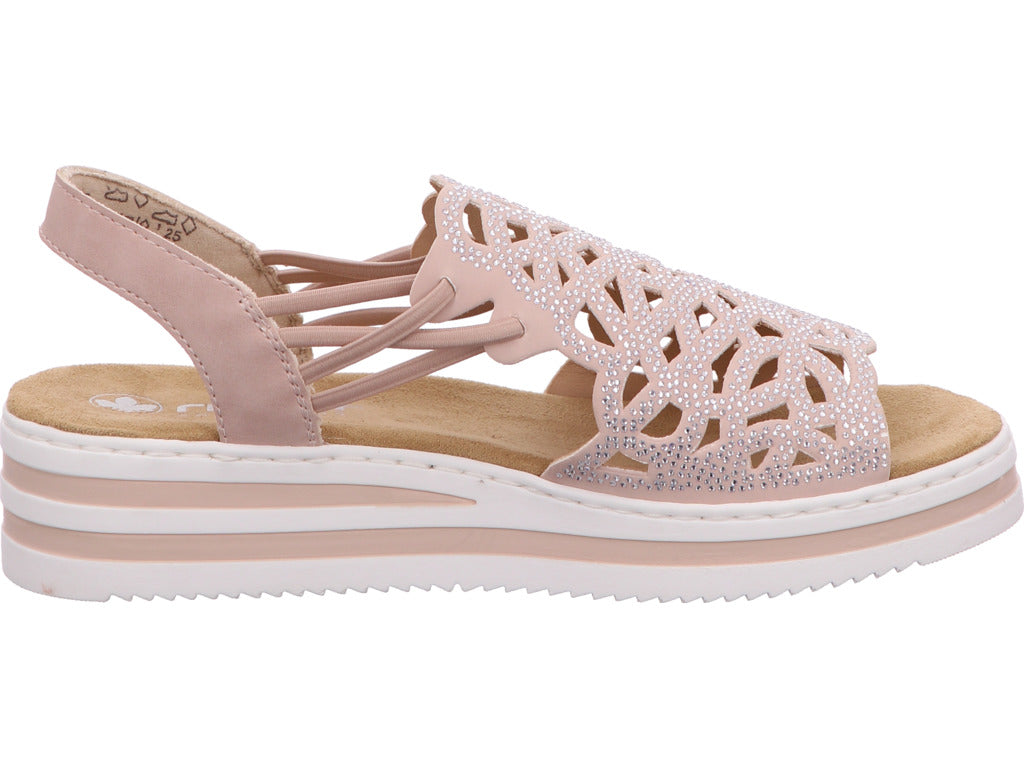 Rieker Damen Sandalette in rose