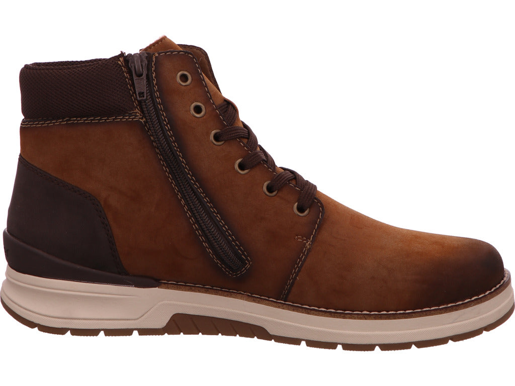 Rieker herenlaarzen in een combinatie van bruin en meerkleurig.