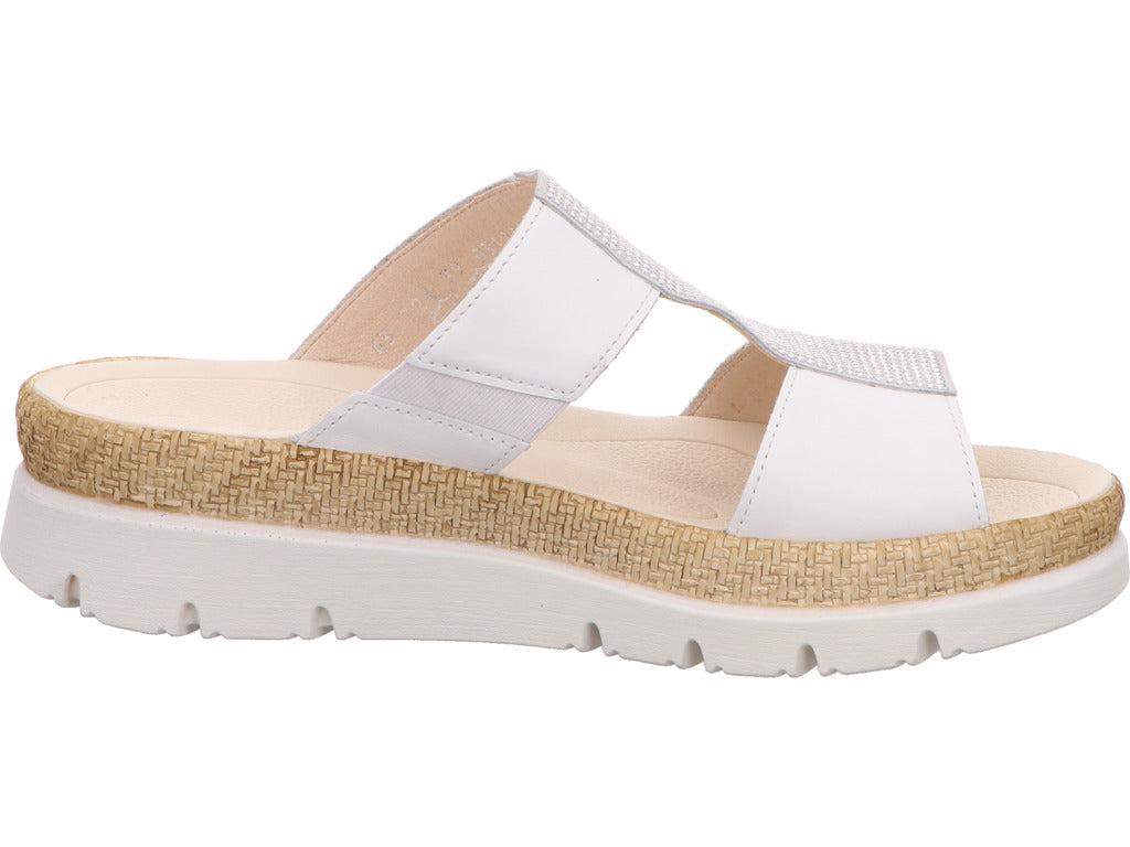 Gabor Damen Pantolette in weiß-bunt-kombiniert