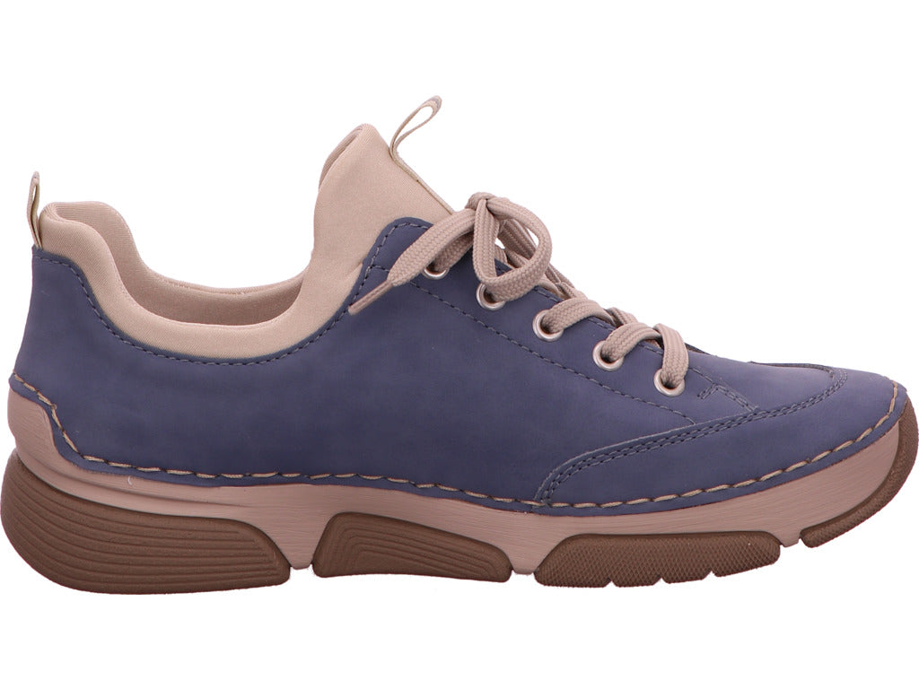 Rieker Damen Sneaker in blau-bunt-kombiniert