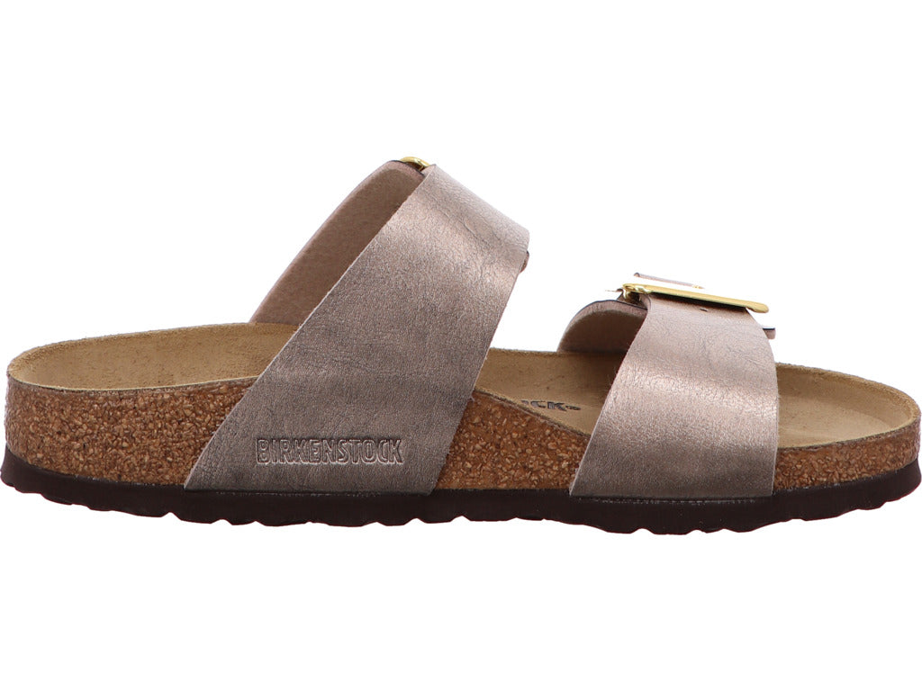 Birkenstock Damen Pantolette Sydney Cushion Buckle in taupe