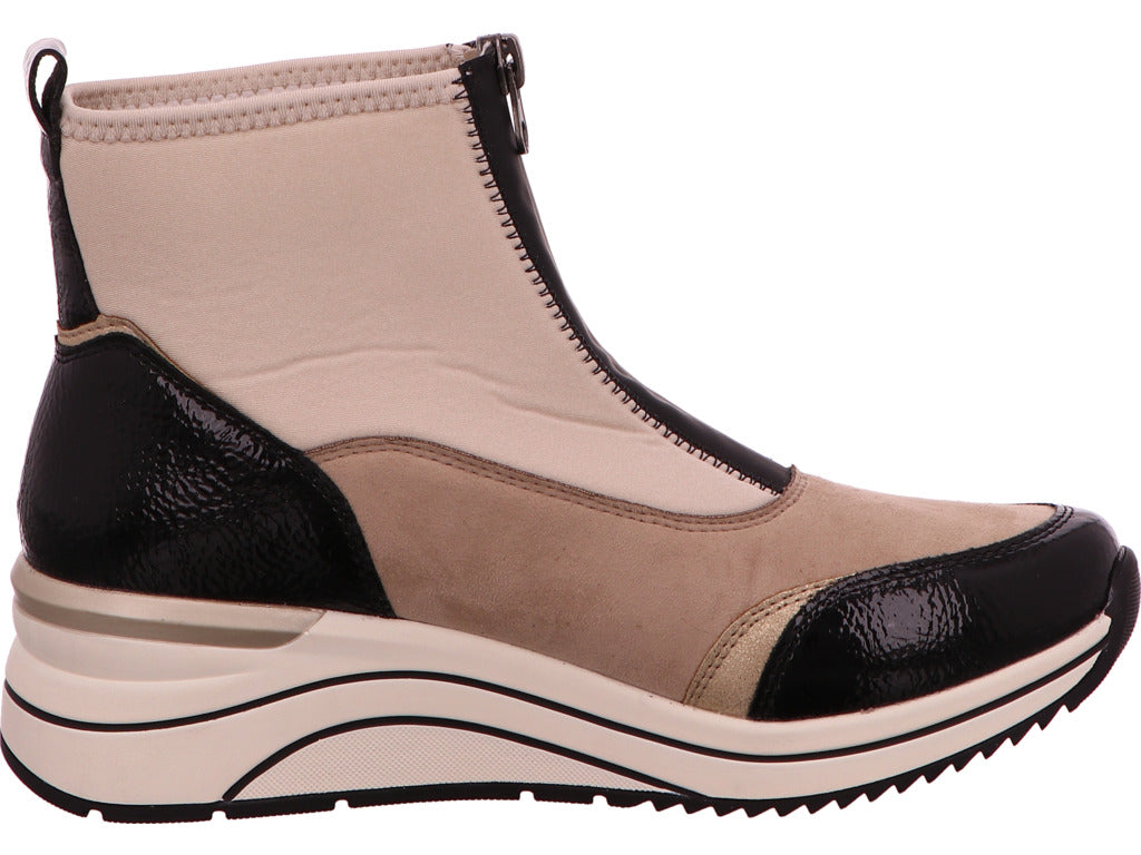 Remonte Damen Stiefel in beige-bunt-kombiniert
