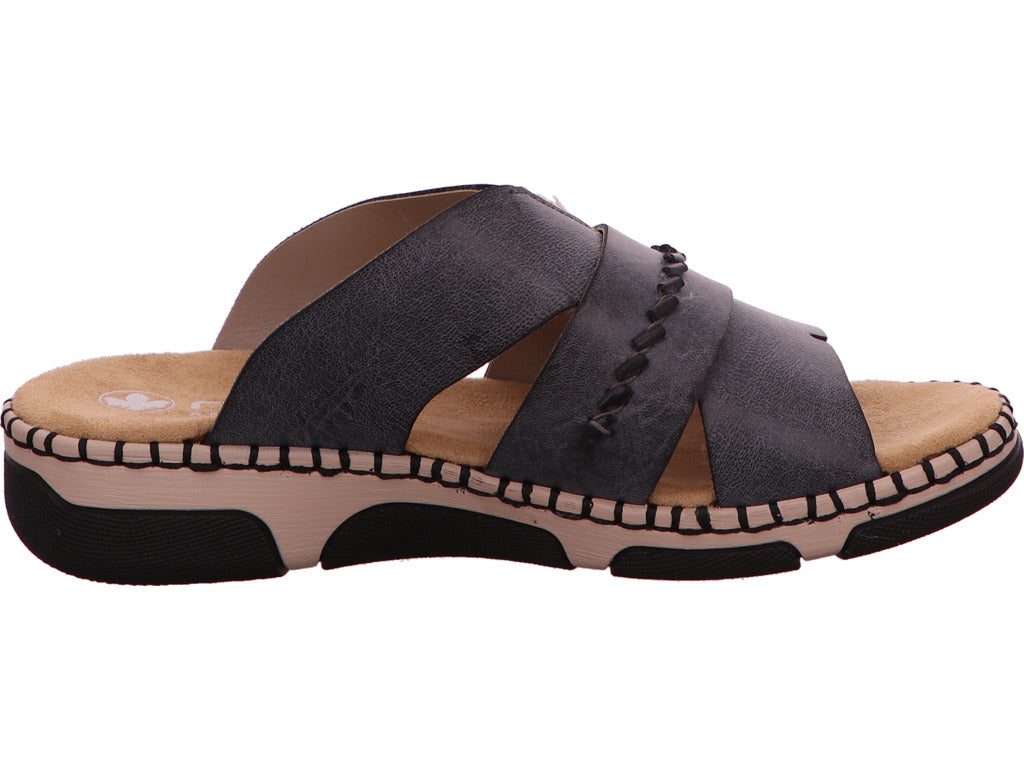 Rieker Damen Pantolette in dunkelblau