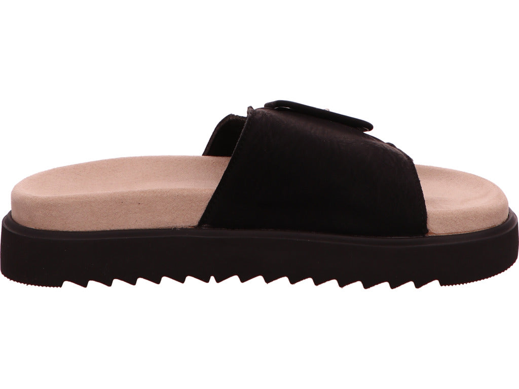 Rieker Damen Pantolette in schwarz