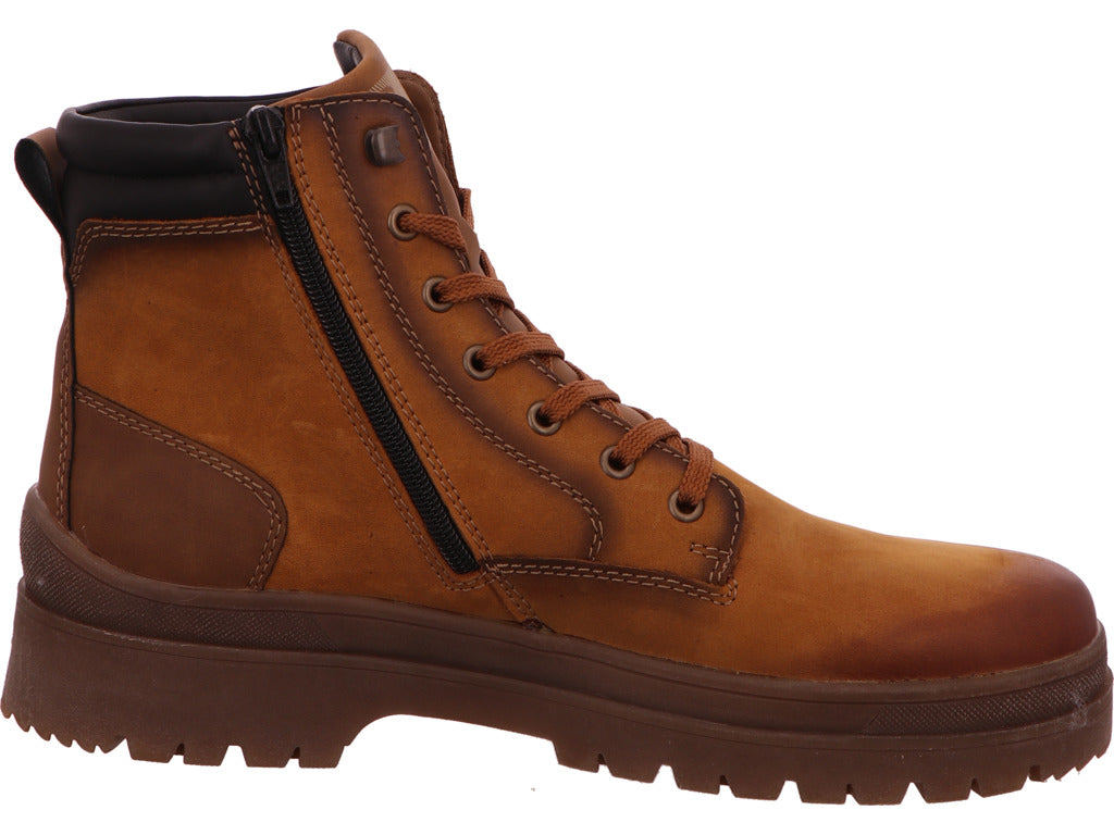 Rieker herenlaarzen in bruin-combinatie