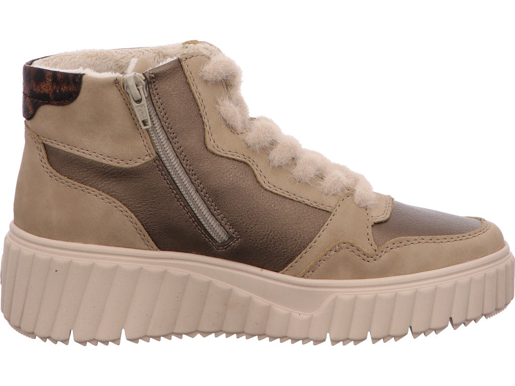 Rieker Damen Stiefel in beige-bunt-kombiniert