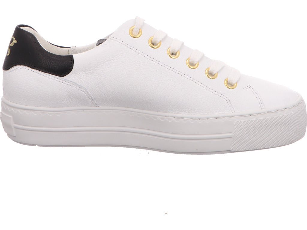 Paul Green Damen Sneaker in weiß-schwarz-kombiniert