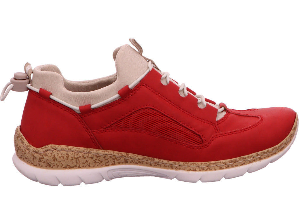 Rieker Damen Sneaker in rot-bunt-kombiniert