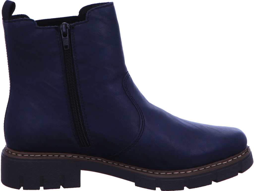 Rieker Damen Stiefel in blau-bunt-kombiniert