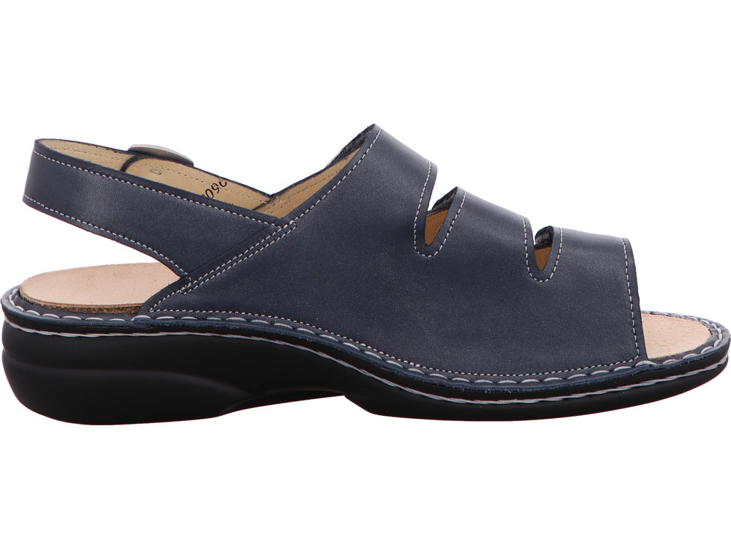 Finn Comfort Damen Sandalette Saloniki in grau-bunt-kombiniert