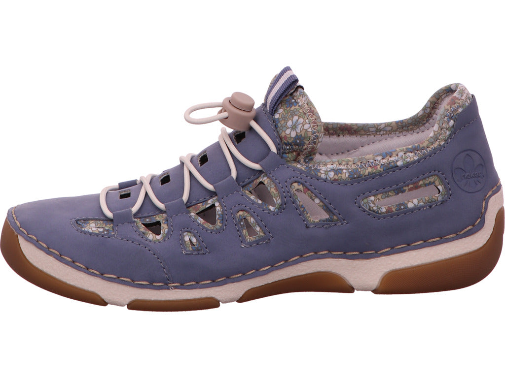 Rieker Damen Sneaker  in blau-bunt-kombiniert