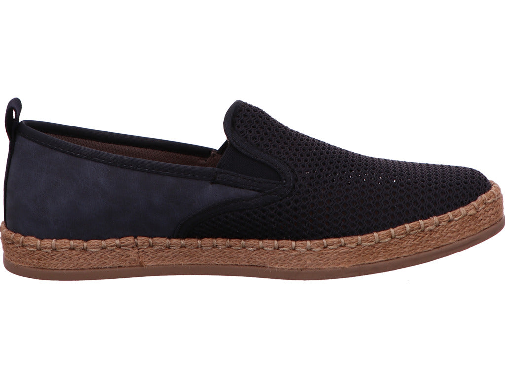 Rieker Herren Slipper  in blau-bunt-kombiniert