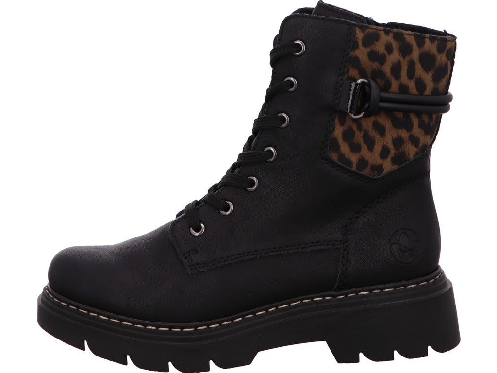 Rieker Damen Stiefel  in schwarz-bunt-kombiniert