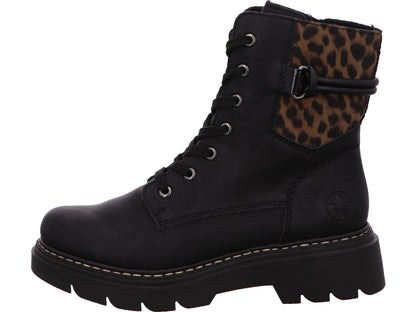 Rieker Damen Stiefel  in schwarz-bunt-kombiniert