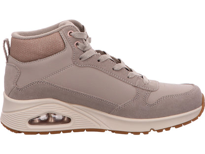 Skechers Damen Stiefel Uno - Stacre Shine in taupe