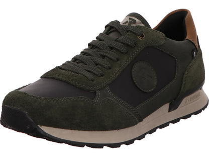 Rieker herensneakers in een groen-multicolor combinatie