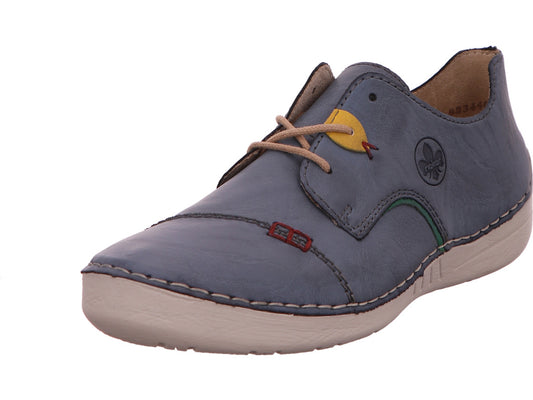 Rieker Damen Sneaker  in blau-bunt-kombiniert