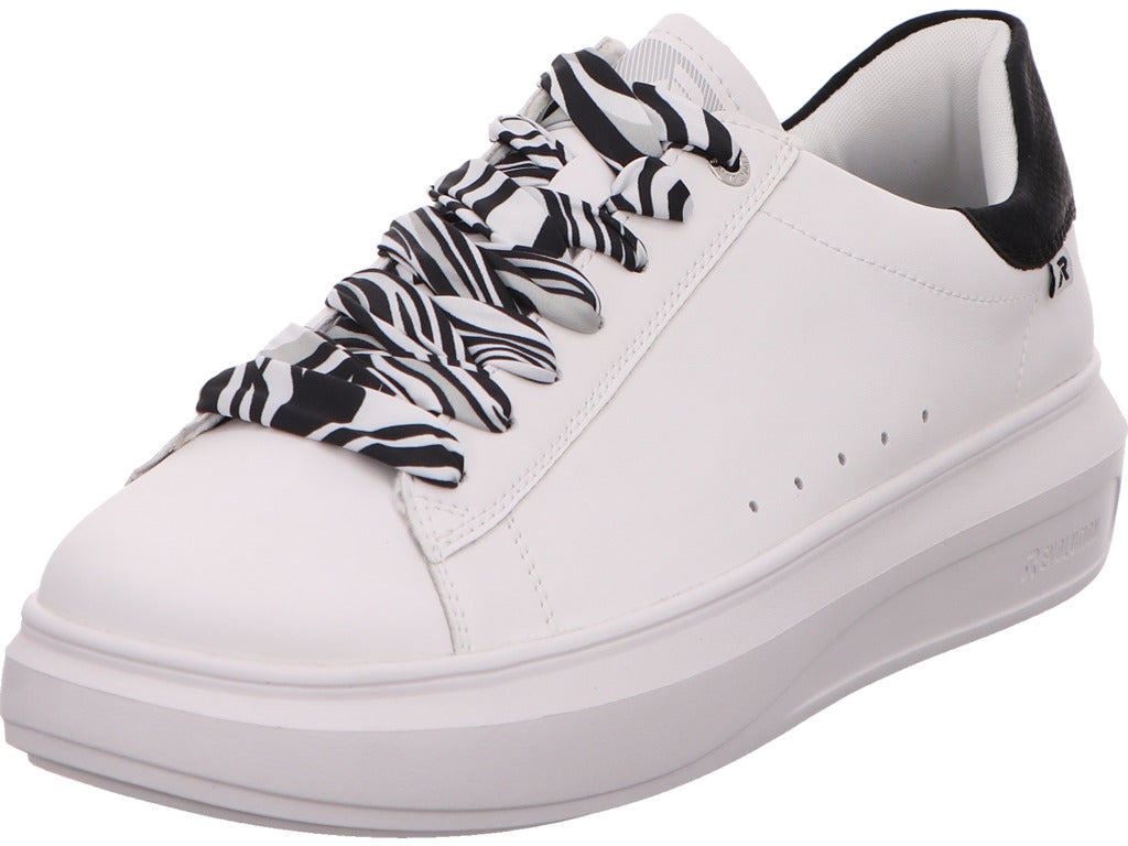 Rieker Damen Sneaker Revolution in weiß-schwarz-kombiniert