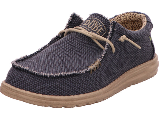 Hey Dude herenslippers Wally Braided in donkerblauw