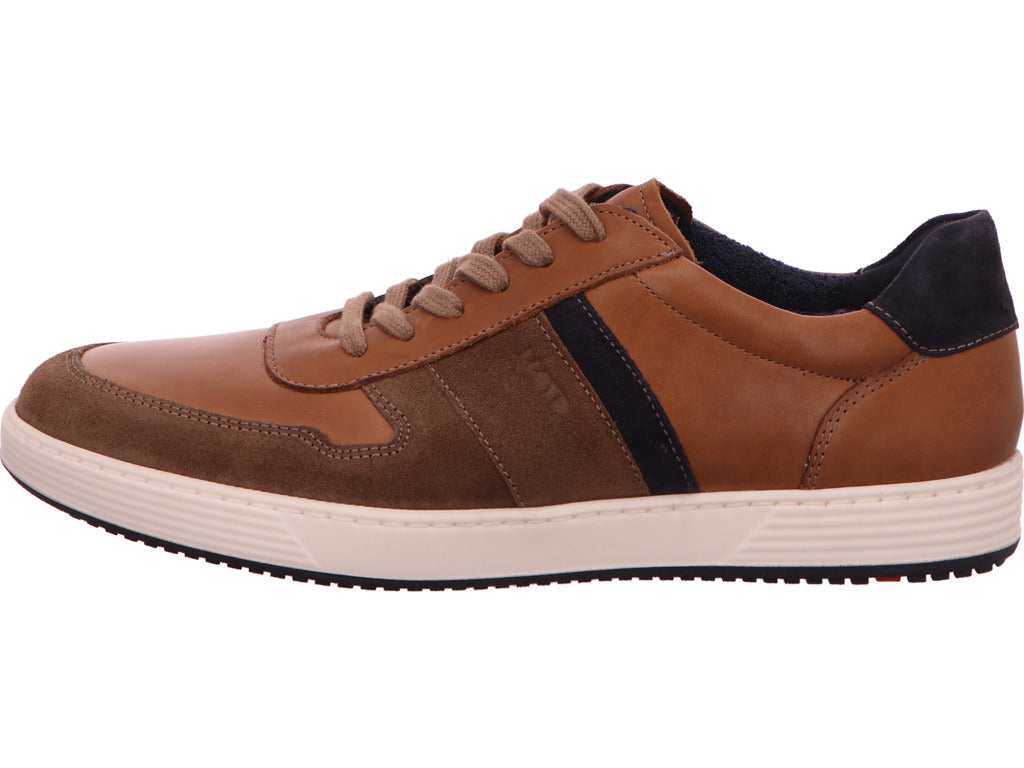 Lloyd herensneakers Akin in een bruin-multicolor combinatie
